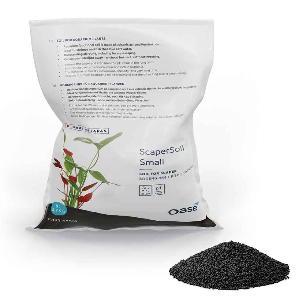 Oase ScaperLine Soil nero Small 9 litri 8,1Kg 1-1,5mm
