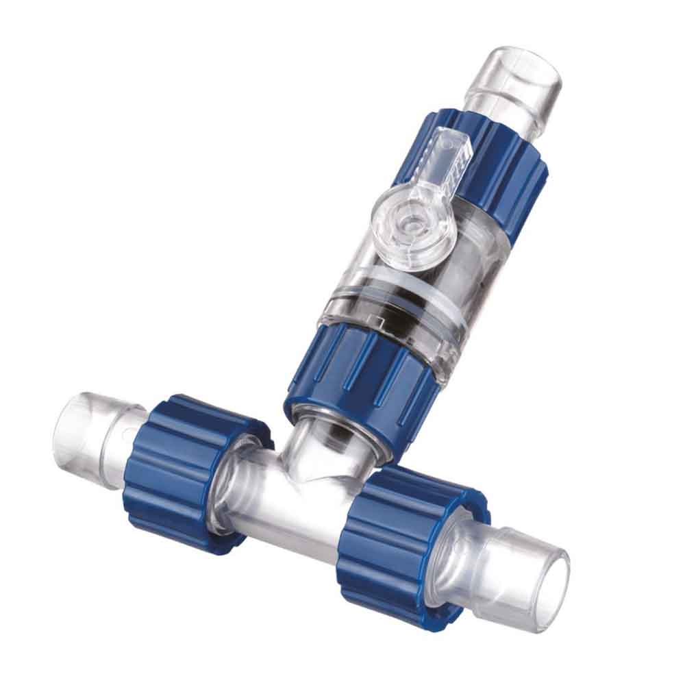 Aqpet EasyLink 3Way Raccordo a 3 Vie con Valvola di Controllo del Flusso per Acquari 12mm