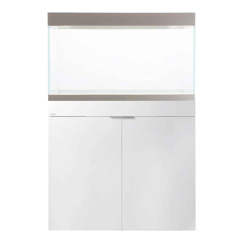 Aqpet Acquario Riverium Plus Vetro Extrachiaro con Supporto Bianco 90X50X55h cm
