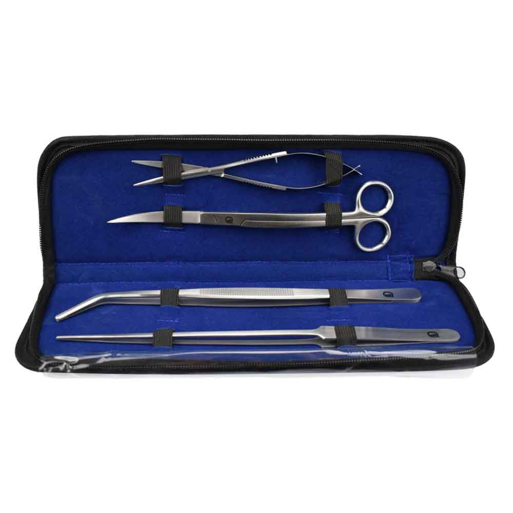 Aqpet Zen Tools Kit Aquascaping 4 Pezzi con Astuccio