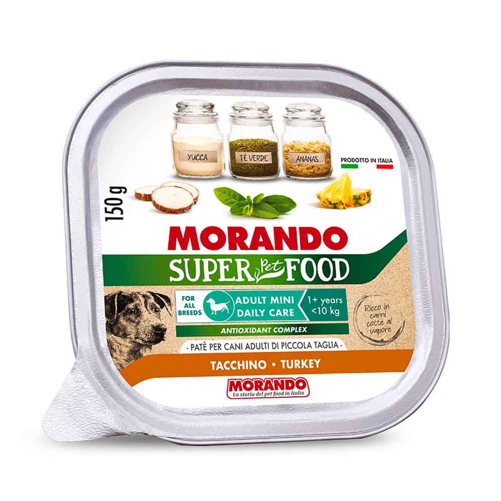 Morando Super Pet Food Adult Mini Sensitive Patè per Cane Tacchino 150g