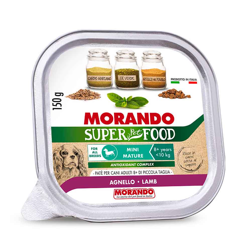 Morando Super Pet Food Adult Mini Mature Patè per Cane Agnello 150g