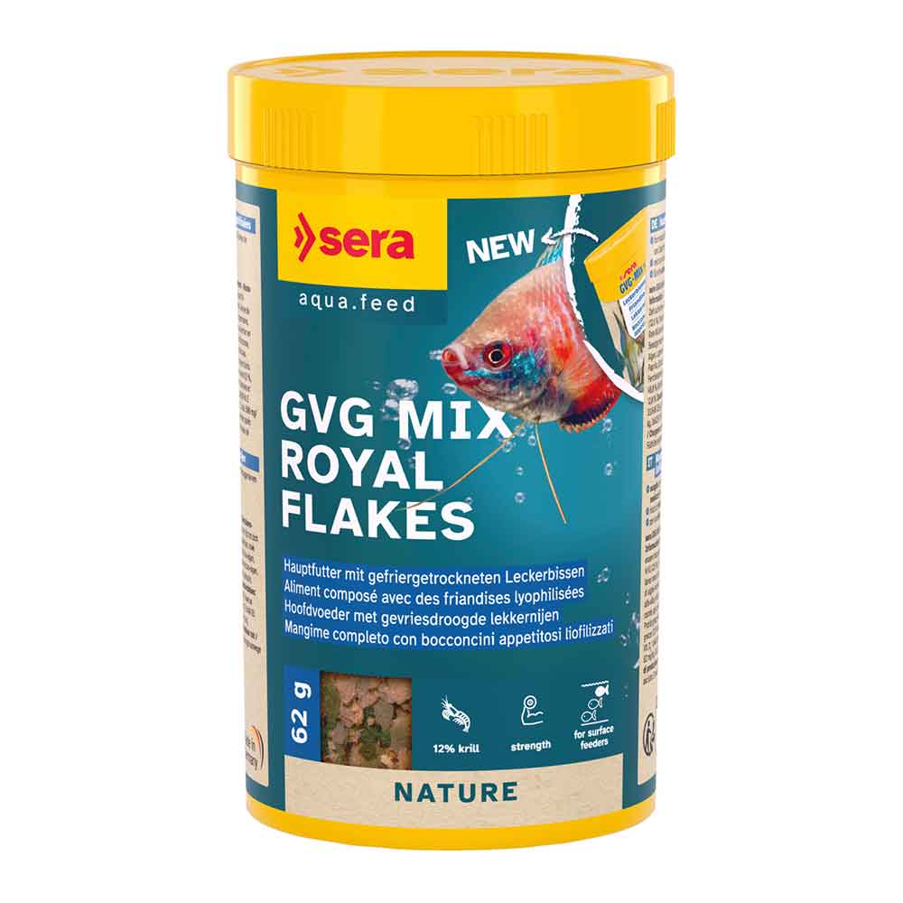 Sera GVG Mix Royal Flakes Mangime completo con leccornie per acqua dolce 250ml 62gr
