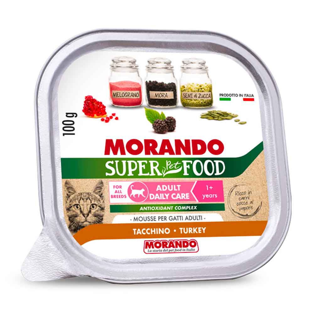 Morando Super Pet Food Umido Adult Mouse per Gatto con Tacchino 100gr