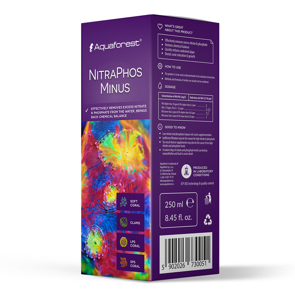 Aquaforest Nitraphos Minus Antinitrati e Antifosfati per marino 250ml