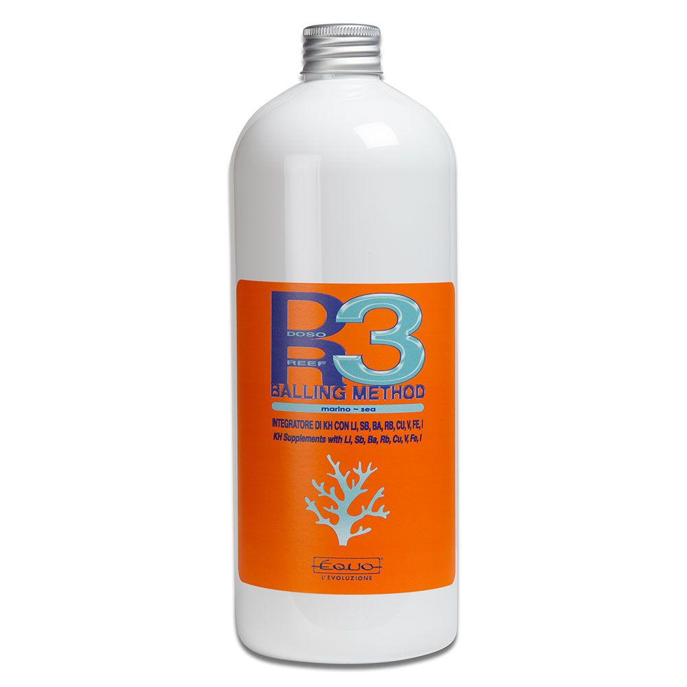 Equo Doso Reef 3 Integratore di KH CON LI, SB, BA, RB, CU, V, FE, I per Metodo Balling 1 litro