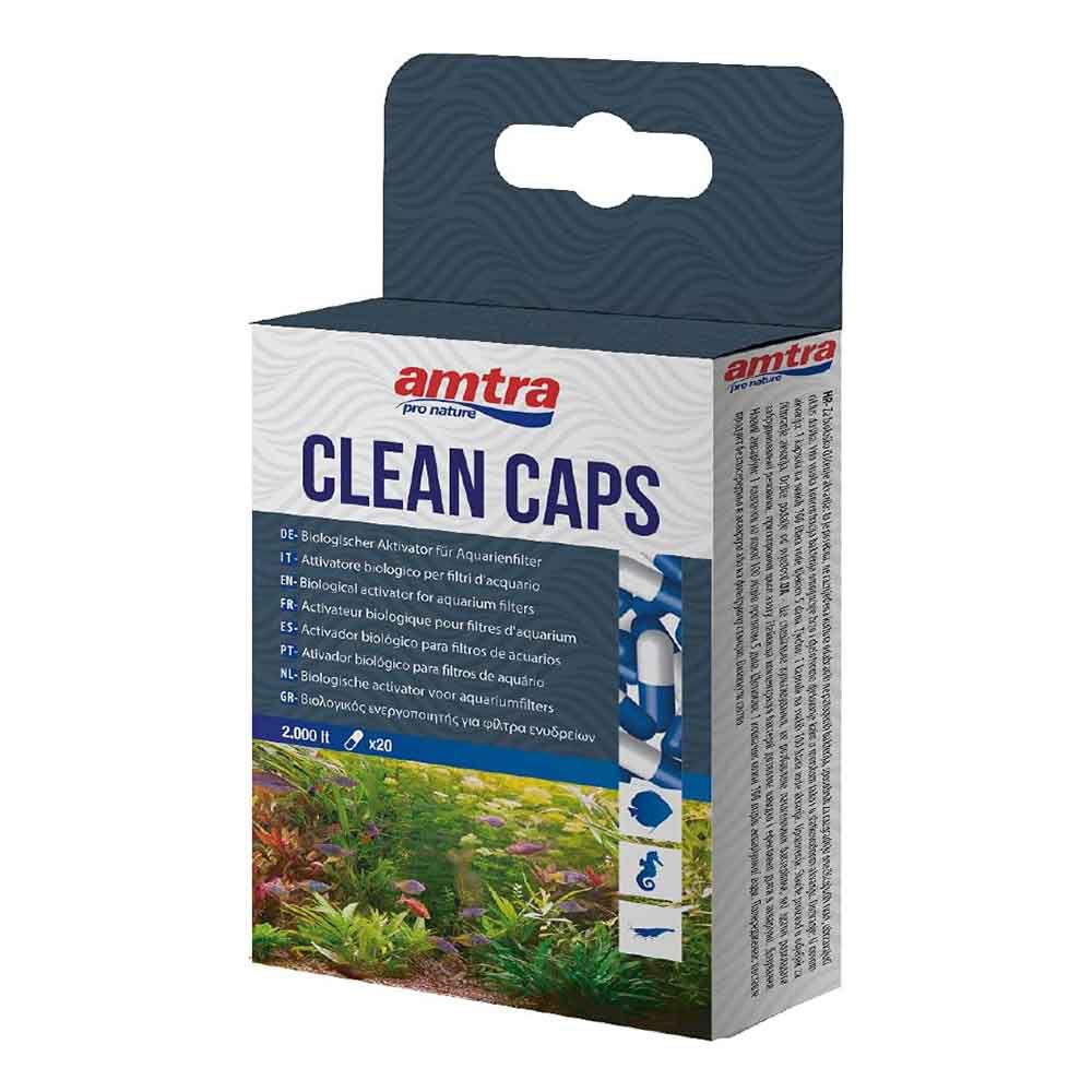 Amtra Clean Caps Batteri e Microrganismi naturali depuratori 20 Caps per 2000 l