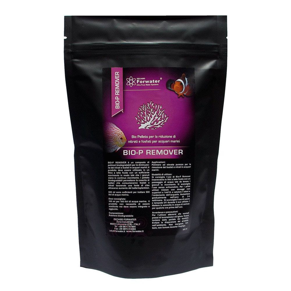 Forwater Bio-P Remover Biopellet contro nitrati e fosfati in acquari marini 500ml