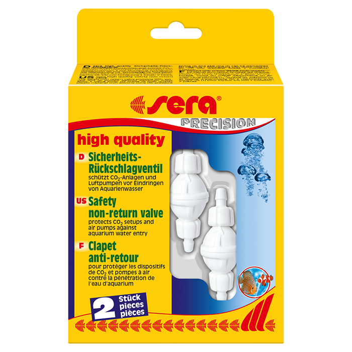 Sera Valvola di non ritorno con ghiere specifica per CO2 confezione da 2pz