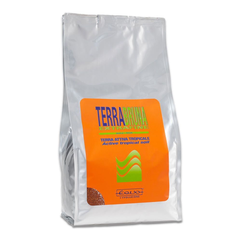 Equo Terra Bruna Extrafine Fondo Attivo Tropicale Giapponese per Layout acquari piantumati 5 litri
