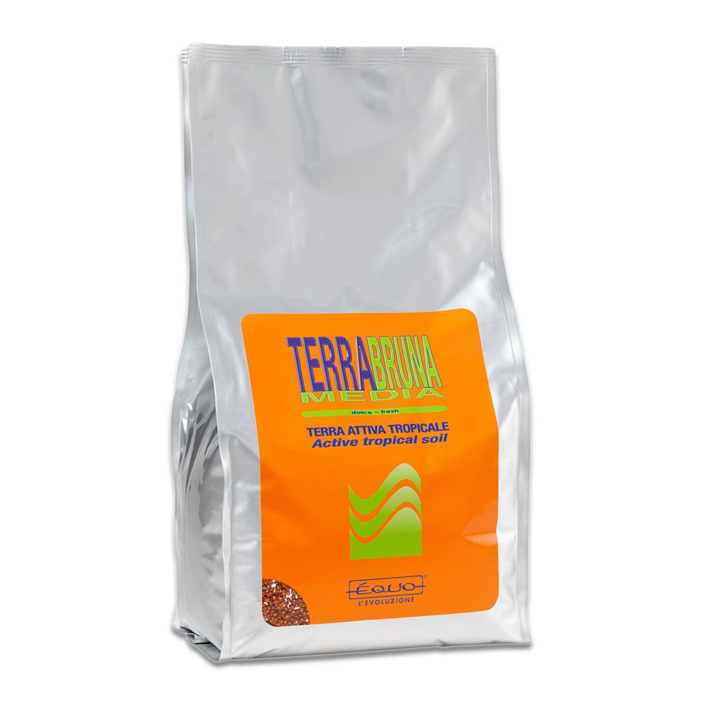Equo Terra Bruna Media Fondo Attivo Tropicale Giapponese per Layout acquari piantumati 5 litri