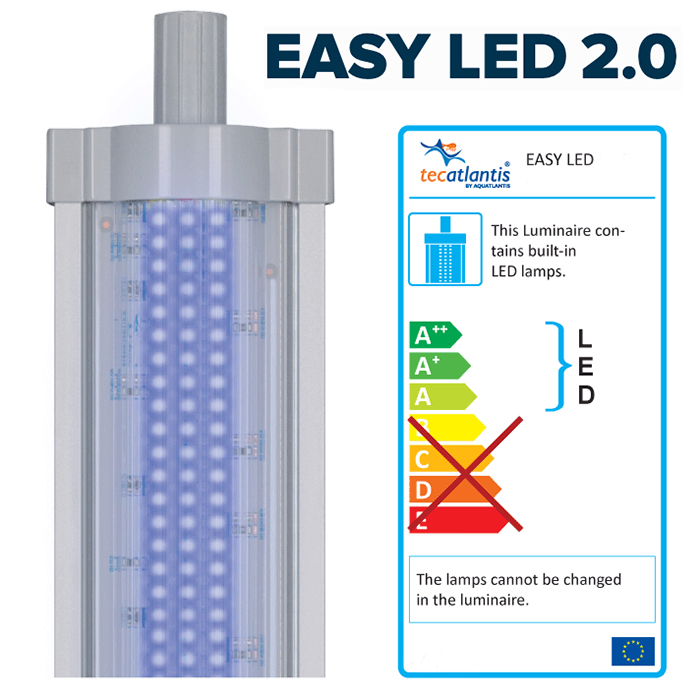 Aquatlantis Easy Led Universal 2.0 Deep Blue Lampada per attacco T5/T8/singola (ex 28W/18W) 590 mm 28W