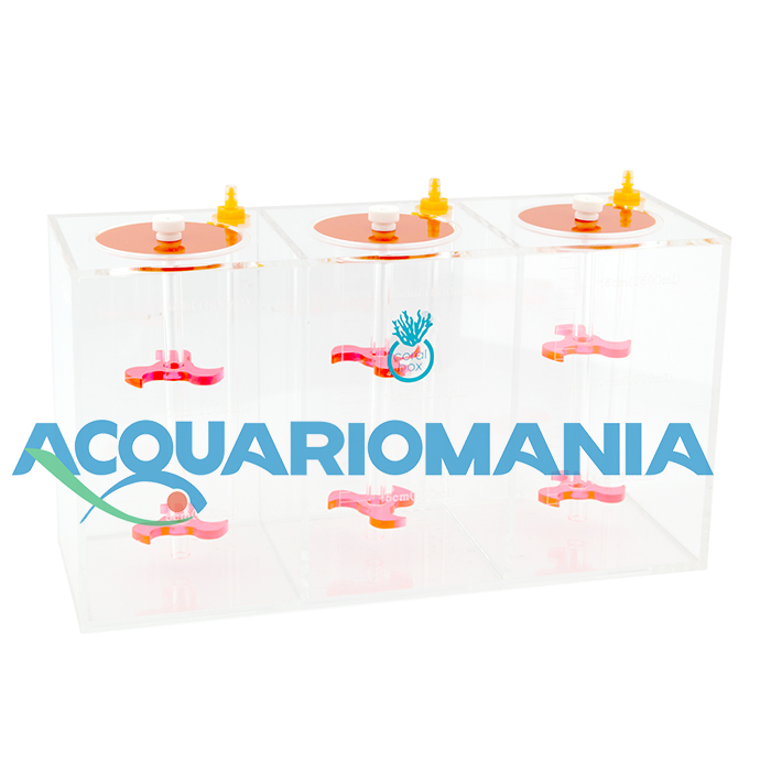 Coral Box Contenitore Liquidi graduato Balling Dosometriche con palette per agitazione 3x1,5 litri