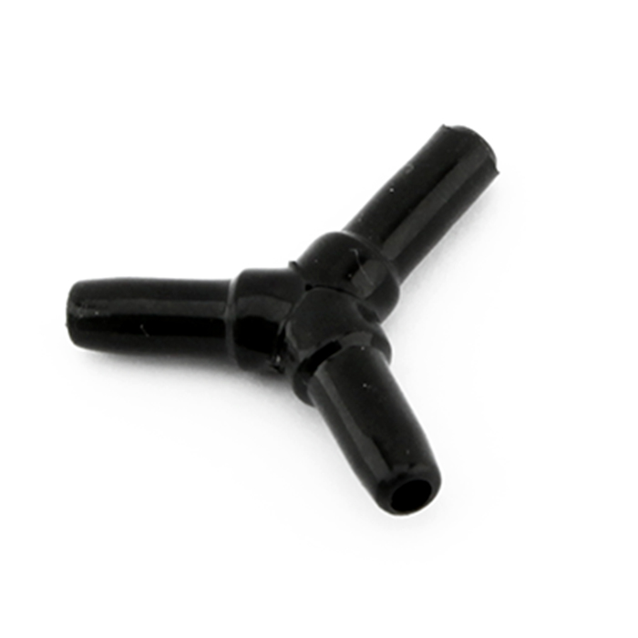 Deviatore 3 vie a Y per tubi areatori 4/6mm nero