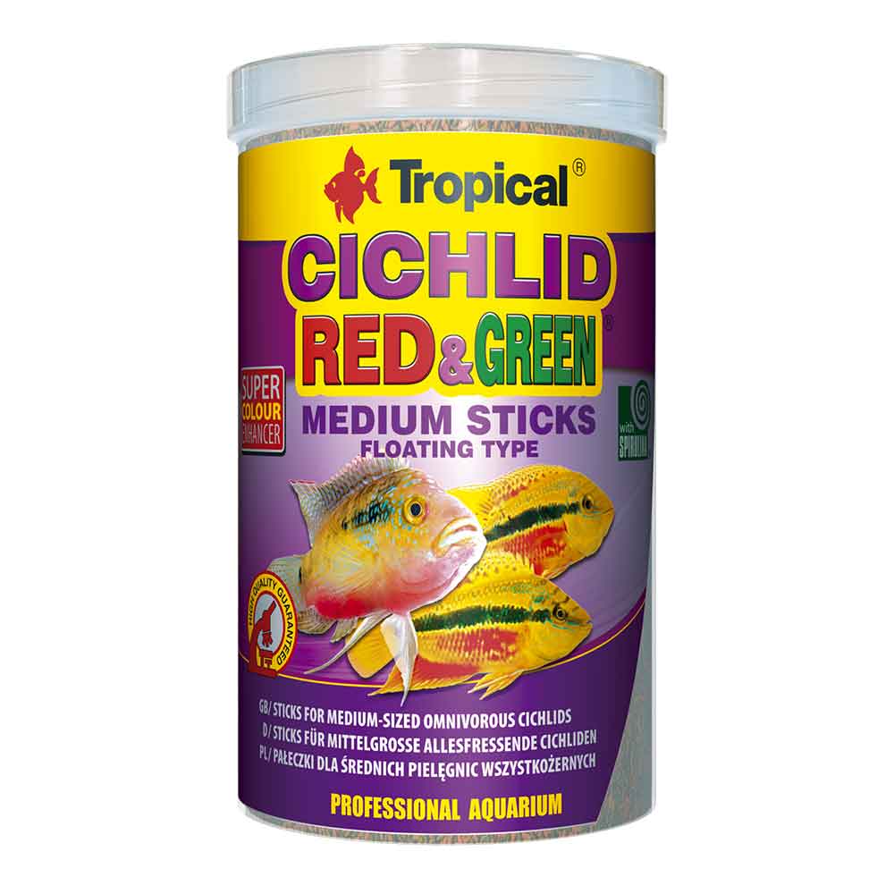 Tropical Cichlid Red &amp; Green Medium sticks 1000ml 360gr