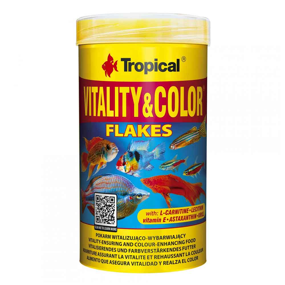 Tropical Vitality &amp; Color Flakes Mangime in scaglie per i colori 250ml 50g