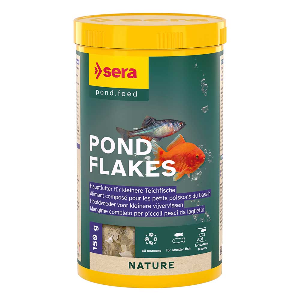 Sera Pond Flakes Nature Mangime in scaglie per Laghetto 1000ml 150g