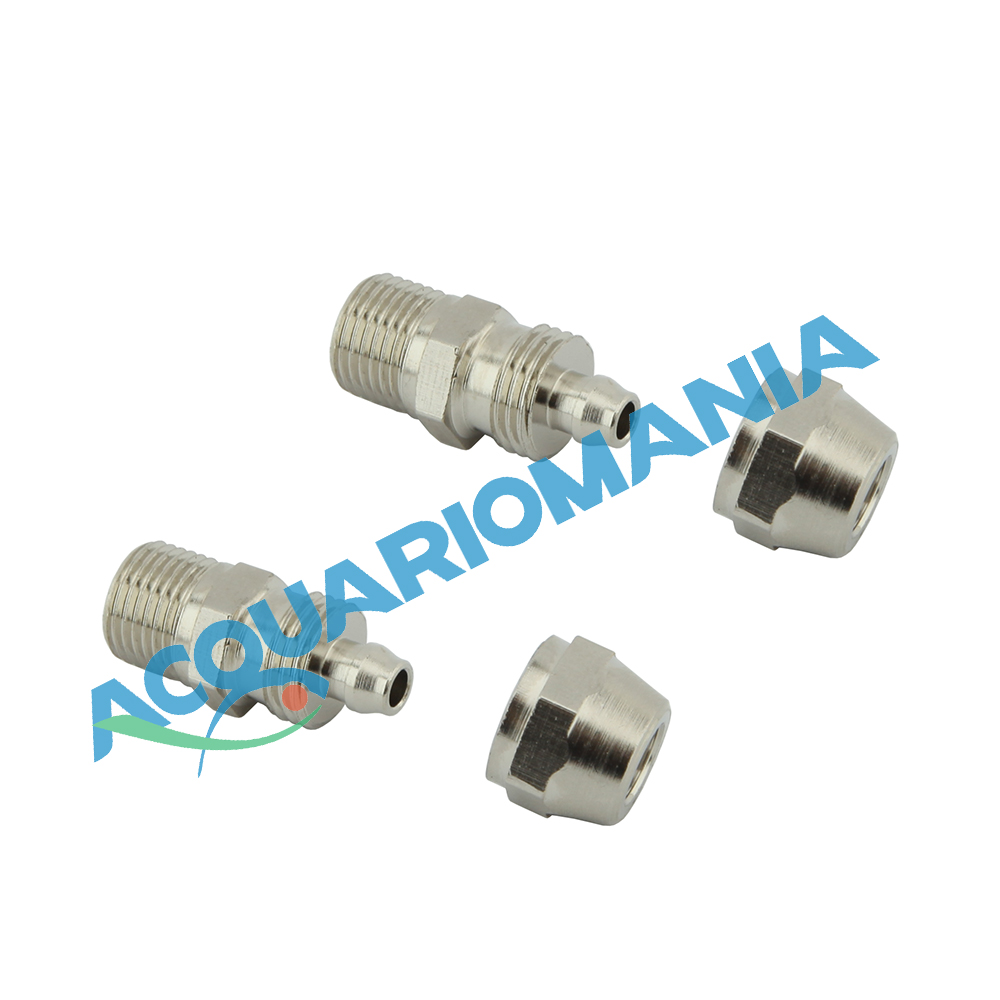 Aquili Raccordo con ghiera per elettrovalvole CO2 2pz