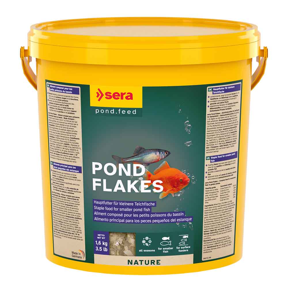Sera Pond Flakes Nature Mangine in Scaglie per Laghetto 10l 1,6 kg