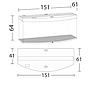 Juwel Acquario Vision 450 Litri LEd Faggio mis. 151x61x64H cm