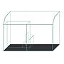 Blau Aquaristic Cubic Super Reef 92 Nero Acquario Marino con Supporto 276 Litri