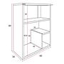Aqpet Cabinet Nature Supporto per Acquari Shallow Effetto Legno Naturale 60x30x83h cm