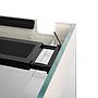 Aqpet Acquario Riverium Plus Bianco Vetro Extrachiaro con Supporto 90X50X55h cm
