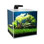 Ciano Aquarium Cube 15 Led Nano Acquario con Filtraggio Luce a Led e coperchio 14 Litri